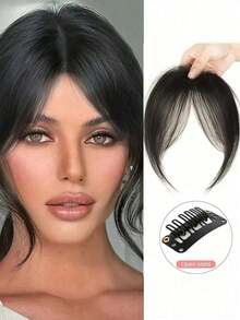 1pc 8-Shaped Realistic Bangs, Natural Fluffy, Suitable For Daily Wear, Multiple Colors Available, For Women, Can Be Used For Parties And Daily Wear, Women's Hair Accessories, Hair Clips, Claw Clips, Hair Slide, Hair Barrettes - Multicolor - View 9