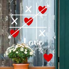 BRUP 1/3sheets/Set Valentine's Day Window Stickers, Heart-Shaped Element Vinyl Stickers, Static Cling Glass Decorations, Suitable For Kids Room Decoration, Double-Sided Visible Home Decorations - Multicolor - View 11