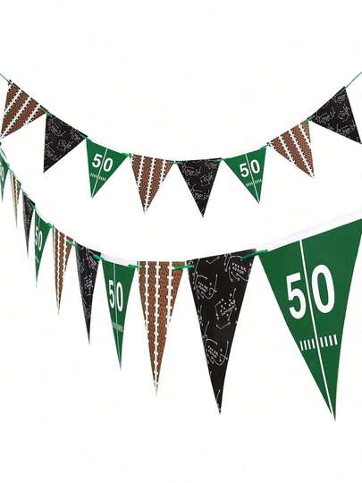 EstiloTendenciaBoao 2 Banderines De FúTbol Americano Con TemáTica De FúTbol Americano Para Decoraciones De Fiestas DeportivasCalidad PremiumVersióN Mejorada