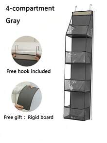 悬挂式收纳袋，门挂式收纳袋，壁挂式收纳袋，适用于化妆品、玩具、杂物，卧室、浴室、办公室、衣柜等家居空间节省收纳袋，整理收纳袋，可折叠家用收纳袋，厨房用品，房间装饰，收纳整理，家居用品 - 彩色 - 查看 15