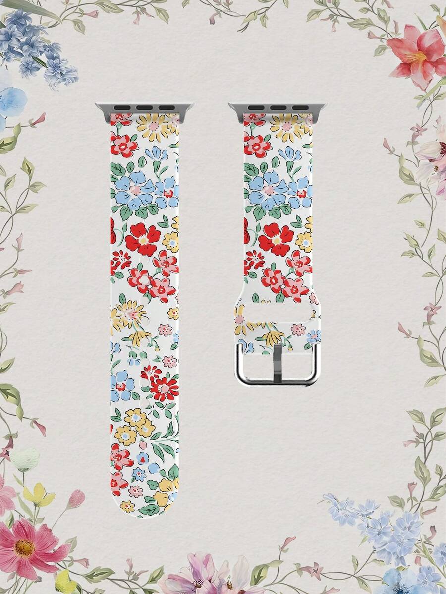 1条柔软、弹性、透气的替换腕带，兼容三星、佳明、荣耀智能手表，尺寸可选38mm、40mm、41mm、42mm、46mm、45mm、44mm、49mm；时尚休闲多色硅胶表带，兼容苹果手表Ultra系列SE/11/10/9/8/7/6/5/4/3/2/1 - 彩色 - 查看 1