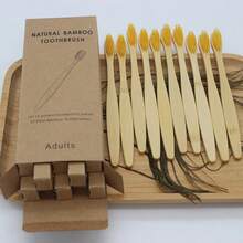 10/20/30/50/60支竹牙刷套装，软毛设计，适合敏感牙齿和牙龈，提供全面的口腔卫生，适合日常居家使用。适合旅行和酒店 - 彩色 - 查看 28