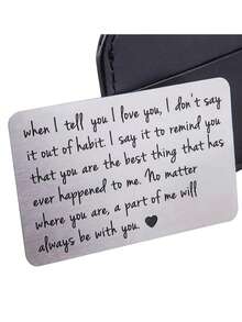 1pc Fashion Card Holder Wallet, Husband Gift From Wife Girlfriend, Birthday Gift For Boyfriend, Husband, Casual Elegant Zinc Alloy Cute Street Party Valentines - Silver - View 9