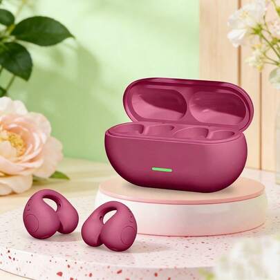 A02 Bluetooth Headset 5.3 Wireless Headphones Clip Ear Music Noise Canceling HD Call Sports Gaming Earphone For All Smart Phone