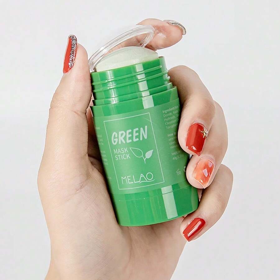 MELAO Green Tea Purifying Clay Face Mask, Removes Blackheads, Green Tea Face Mask Stick - Green - View 1