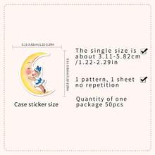 50张复古情人节装饰贴纸，包括复古卡通贴纸、情人节礼物、心形贴纸、粉色贴纸，适用于笔记本电脑、保险杠、滑板、水瓶、电脑、手机等。 - N - 查看 6