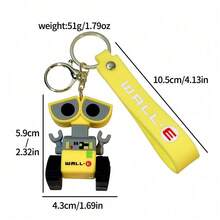 1 pieza Llavero de robot de dibujos animados, llavero lindo de Eva, accesorio colgante para bolso, regalo para hombres y mujeres - Multicolor - Ver 5