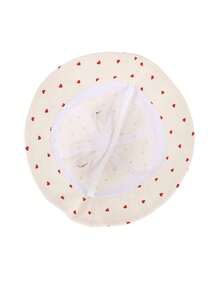 1pc Baby Sun Hat, Spring/Summer Styles With Bow/Heart/Cherry/Floral/Polka Dot Patterns, Unisex Infant Sun Protection Hat For Outdoor Activities, Adjustable Head Circumference - Multicolor - View 9