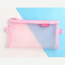 Clear Multi-Use Zipper Pouch For Makeup, Exam Supplies, Stationery & Document Organizer, Simple Cosmetic & School Bag