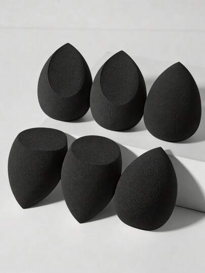 6个化妆海绵，适用于膏状和粉状遮瑕膏、粉底液，化妆品，价格实惠，可用于房间装饰、梳妆台、旅行、卧室、化妆配件、粉扑、化妆海绵、化妆海绵、价格实惠、情人节礼物、化妆品、化妆工具、廉价礼物、礼物、女士礼物、情人节礼物、赠品、旅行、便宜货、旅行必备品