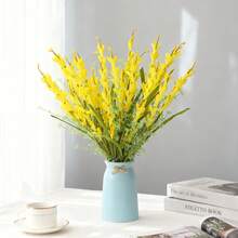 1/3pcs Artificial Winter Jasmine Flower Bouquet - Pastoral Style Faux Floral Arrangement, Wedding Decor Artificial Plant Bouquet & Bridal Handheld Bouquet, Multiple Color Options (Yellow/Red/Pink/White) Home Interior Pastoral Decor Fake Flowers - Multicolor - View 1