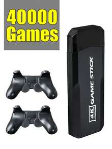 1 Set Home Game Console, Built-In 40,000 Classic Retro Games, 12 PS1/FC Emulators, Connect To TV, Support Wireless Dual Controllers, HD Retro Arcade Joystick, Mini Game Controller, Suitable For Family Entertainment, Parties And Friends Interaction - Multicolor - View 16