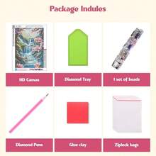MISCER Landscapes Diamond Art Kits For Adults, Waterfall Diamond Painting Kits For Beginners, 5D Full Drill Round Paint With Diamonds Pictures, Gem Art Painting DIY Crafts Kit Decor 12x16inch - 花-07 - 查看 7