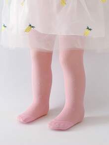 4 Pairs Baby Girls' Sweet & Cute Jacquard Breathable Tights, Infant Anti-Snag Anti-Mosquito Dance Stockings, Spring/Summer - Multicolor - View 9