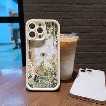 Funda para teléfono con diseño de ángel y ojo misterioso. Compatible con fundas para teléfonos ,  17,  16 Pro Max,  15 Pro Max,  13 y  12. Fabricada en TPU, ofrece protección contra golpes y caídas. Un regalo ideal para familiares, amigos, parejas, novios/novias y para San Valentín. - Blanco - Ver 2
