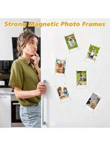 Bộ 3/6/8/10 khung ảnh nam châm gắn tủ lạnh, kẹp ảnh mini hai mặt bằng acrylic trong suốt 9x6cm để trưng bày ảnh tức thì, nam châm tủ lạnh tự làm, khung ảnh nam châm treo tường, nam châm tủ lạnh acrylic, ống đựng ảnh nam châm, trưng bày nhà bếp, trang trí tủ lạnh, thiết kế tối giản, trưng bày hiện đại, nam châm chất lượng cao, cấu trúc chắc chắn, quà tặng cho người mua sắm, trang trí nhà cửa. - trong suốt - Xem 4