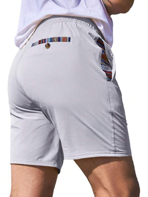 Men's Casual Shorts 5/ Drawstring Summer Quick Dry Beach Stretch Waist Athletic Gym ShortA Valentine's Day 5QF8