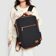 女士背包，女士大容量旅行背包，通勤/上课背包，时尚电脑包，短途商务旅行行李包，符合瑞安航空、威兹航空等航空公司规定的旅行背包 - 彩色 - 查看 6