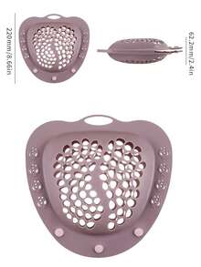 yuluan 1pc Silicone Laundry Bag, Bra Wash Bag, Household Anti-Deformation Laundry Bag, Women's Lingerie Wash Bag, Suitable For All Seasons - Mauve Purple - View 3