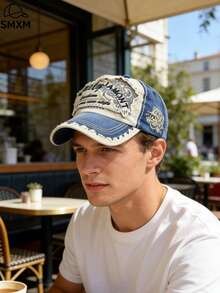 1pc Women's New Tiger Embroidery Baseball Cap, Street Style Trucker Hat, Large Head Circumference Hip Hop Cap - Tiger Embroidered Baseball Cap - View 3