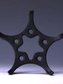 1pc 13cm Cast Iron 5-Pointed Star Teapot Trivet, Heat Insulation Pad, Teapot Stand Accessory - Black - View 8