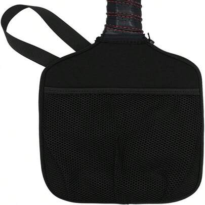 1pc Pickleball Bag With Net Pocket, Handles And Zipper Closure, Suitable For Most Pickleball Rackets