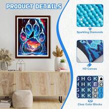 EMIEAUFG Wolf Diamond Art Kits For Adults, Wolf Paw Snow Scenery Diamond Painting Kit For  And Beginners, 5D Round Full Drill Craft, Home Wall Decor 12\ X 16\ - SR79 - 查看 6
