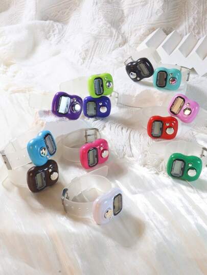 1 pieza Renovación de primavera | Contador de dedos de reinicio con un solo clic, de doble uso para recitar sutras/mantras y conteo de ejercicios