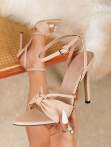 Giày cao gót cỡ lớn, sandal cao gót nhọn gợi cảm dành cho nữ, hoàn hảo cho những dịp thường ngày, tiệc tùng và mua sắm. - Màu be - Xem 1
