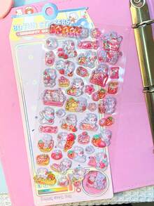 3D Embossed Luminous Collage Children's Cartoon Mountain And Sea Landscape Stickers. Decorative Stickers, Gifts. Home Decor, Party Decor, Birthday Gifts, Various Holiday Gifts, Fashionable Items. DIY. Gifts For Friends Or Partners. Graduation Ceremony/Opening Ceremony. - Multicolor - View 7