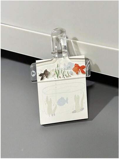 Acrylic Goldfish Shaped Long Tail Clips, Transparent Material, Suitable For Student Notebooks/Planners, Sheet Music, Documents/Receipts, Ideal For School Rewards, Office Supplies, Holiday Gifts, School Supplies, Back To School Season