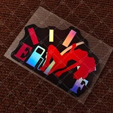1pc Car Sticker, Sexy Girl Laser Holographic Material, Self-Adhesive, Suitable For Fuel Tank Cover - 1pcs - View 4
