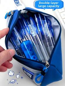 1个大容量铅笔盒，时尚文具盒 - 彩色 - 查看 6