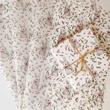 10张/20张半透明薄纸，印有复活节兔子和蝴蝶结图案 - 20*14英寸礼品包装纸，适用于花束包装、礼品填充、生日包装、情人节、母亲节、婚礼、复活节等场合，复活节兔子图案 - 彩色 - 查看 2