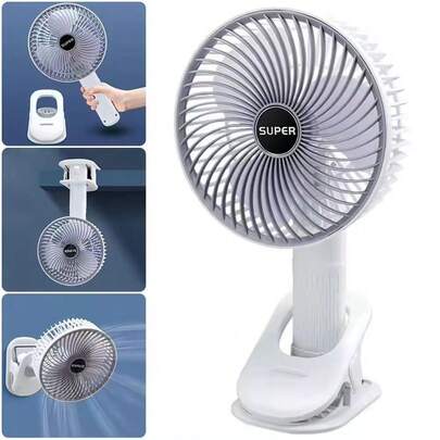 OBOVAY Ventilador de escritorio portátil multifuncional 4 en 1, ventilador de mano inalámbrico de verano, ventilador personal silencioso de 3 velocidades, ventilador, enfriador, 800mAh