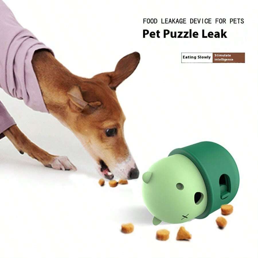 Interactive Dog And Cat Chew Toy - Food Dispensing, Teeth Cleaning, And Mental Stimulation Puzzle For Pets - LeakageCupGreen - Xem 1