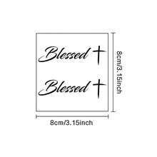 1张防水防刮纹身贴纸，PVC材质，仿纹身图案，适用于手腕、肩膀、颈部和锁骨，日常使用。 - 黑色 - 查看 5