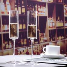 1/2/4/6/12 Stücke Acryl Sektgläser, 6 Oz (170,1 ml) klare Sektgläser, bruchsicher und wiederverwendbar, aus hochwertigem, strapazierfähigem Material, geeignet für Whiskey, Wein, Cocktails, Saft und Desserts. Ideal für Geburtstag, Jahrestag, Bridal-Shower, Hochzeit, Silvesterparty - transparent - Übersicht 15