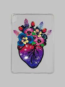 Valentine's Day Heart Pattern Transparent Flat Case, Colorful Floral Heart Flat Case, Galaxy Starry Sky Print Transparent Soft Case, Aesthetic, Compatible With IPad Case, Shockproof Aesthetic Cover, Compatible With IPad Accessories, Kindle Case, Compatible With IPad Cases 11th Generation, Cover, Compatible With IPad Protective Shell A16, Suitable For 10th Generation Compatible With IPad Protective Case, Compatible With IPad Accessories S Quick Ship Gifts - Clear - View 29