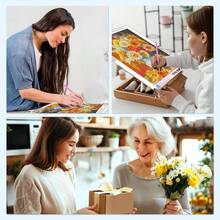 MISCER Flowers Diamond Art Kits For Adults, Vase Diamond Painting Kits For Beginners, 5D Full Drill Round Paint With Diamonds Pictures, Gem Art Painting DIY Crafts Kit Decor 12x16inch - 花-03 - 查看 5