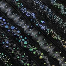 1roll/8rolls Dreamy Starry Sky Washi Tape, Glitter Star Decorative Tape, Scrapbooking Supplies, Planner Stickers, 78.74 Inches (200cm) Starry Shining Series Tape, Cutting Decorative Notebook, Scrapbook, Handmade Diary, DIY, PET Tape, Office & School Supplies - Whispers Of the Stars - View 11