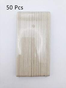 50/100片装指甲锉，实木指甲锉，双面180/180目砂纸，薄型砂纸条，适用于修甲、卸甲、抛光，木质锉条，适用于商业和家庭用途 - 彩色 - 查看 9