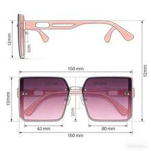 1PC Fashionable Retro Asymmetrical Sunshade Fashion Glasses - Multicolor - View 4