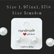 100pcs 5x4cm Fashion Earring Display Cards, Various Styles Earring Stud Presentation Paper Cards - Multicolor - View 10