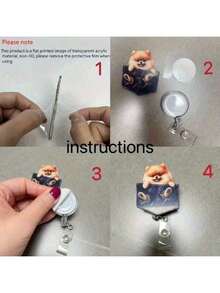 2D 平面可爱猫咪手捧茶杯亚克力证件夹 - 2D 平面设计，PMMA 材质，适用于身份证、医生证明、注册护士证明等。