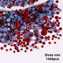 SS6 2mm-SS12 3mm，1440颗/包；SS16 4mm，720颗/包；SS20 4.8mm，360颗/包；SS30 6.4mm，288颗/包；圆形平底玻璃水晶水钻，多色水晶宝石，DMC热熔珠，适用于DIY美甲、服装、包包、鞋子、工艺品、闪亮美甲贴纸装饰