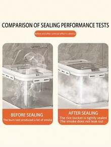 Bread Box, Sealed Bread Storage Container, Flip Lid Bread Organizer, Kitchen Countertop Bread Box, Homemade Bread, Cookies, Grains, And Fruits - Transparent - View 8