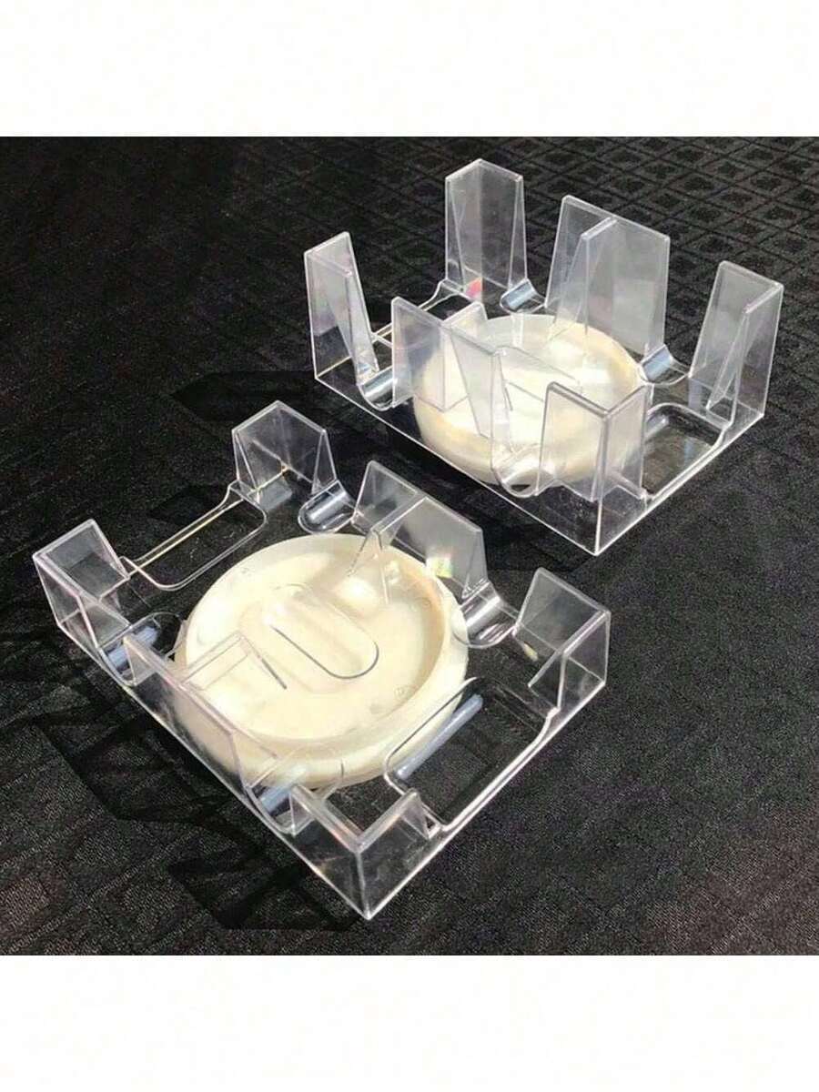 Cajas De Naipes De PláStico De 2 Barajas, Estuches De Portatarjetas Giratorios De 360 ​ ​     Grados Para Jugar Juegos De PóQuer - Doble piso - Ver 1