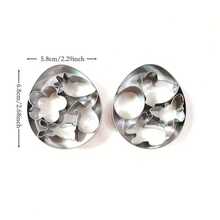 8 piezas/10 piezas Mini moldes para galletas de Pascua, moldes de acero inoxidable para hornear, un set incluye formas de huevos grandes, conejos, mariposas, zanahorias, polluelos, ideal para decoración festiva, moldeado de vegetales y frutas, herramienta de repostería esencial para Pascua, Acción de Gracias, Navidad - Plateado - Ver 3