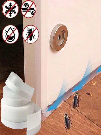 Silikontätningstejp, hållbar och flexibel tätning för fönster, duschkabiner för att förhindra kall luftinfiltration